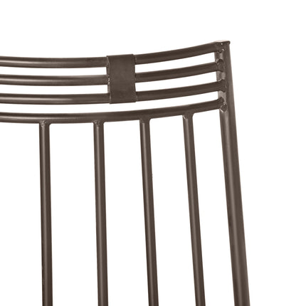 Semi-circular metal tree bench for 37 cm logs, 135 x 70 x 85 cm