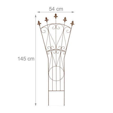 Metal Trellis Set – Fleur-de-Lis Design, Climbing Plant Support