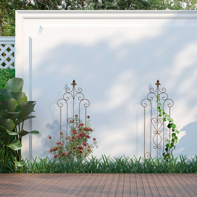 Metal Trellis for Climbing Plants, Vintage Design