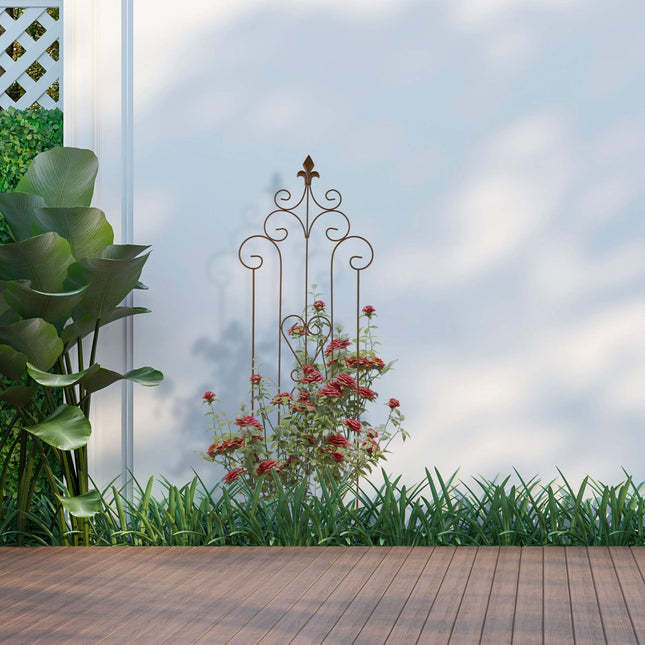 Metal Trellis for Climbing Plants, Vintage Design