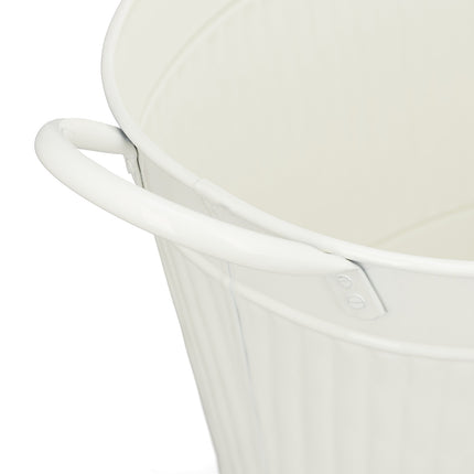 Metal Tub Zinc Look Set of 3