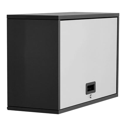 Metal Wall Cabinet, Locking Flip-Up Door, 240 lb