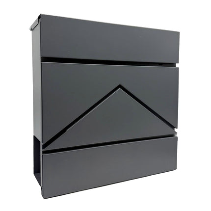 Metal Wall-Mounted Postbox with Newspaper Holder