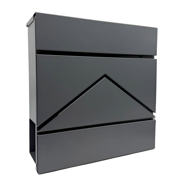 Metal Wall-Mounted Postbox with Newspaper Holder