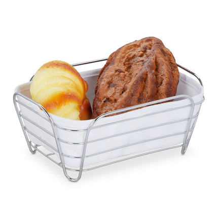 Metal bread basket with cover