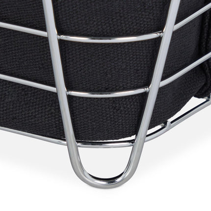Metal bread basket with cover