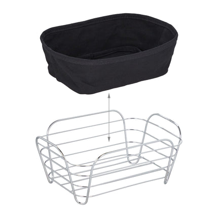Metal bread basket with cover