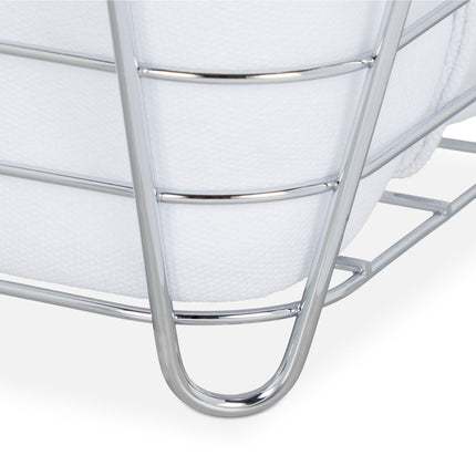 Metal bread basket with cover