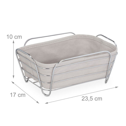 Metal bread basket with cover