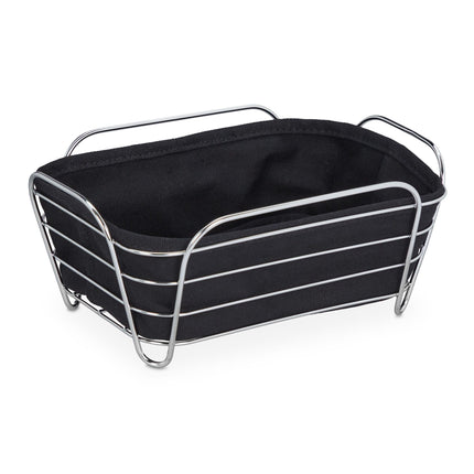 Metal bread basket with cover