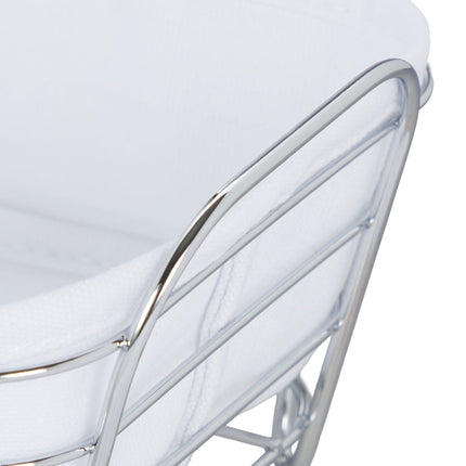 Metal bread basket with cover