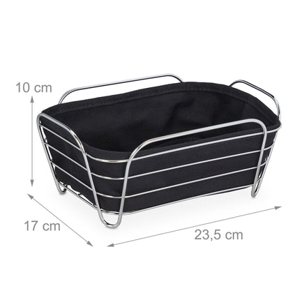 Metal bread basket with cover