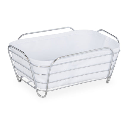 Metal bread basket with cover