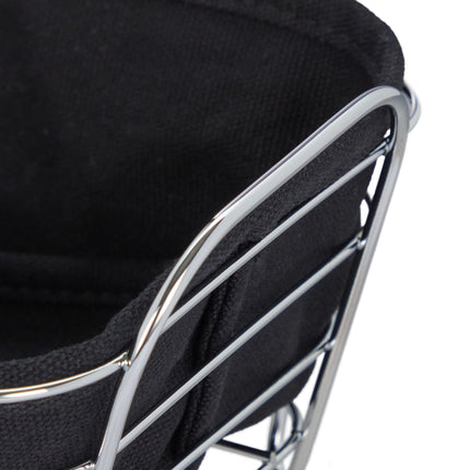 Metal bread basket with cover