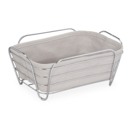 Metal bread basket with cover
