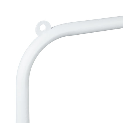 Metal clothes hanger with shelf