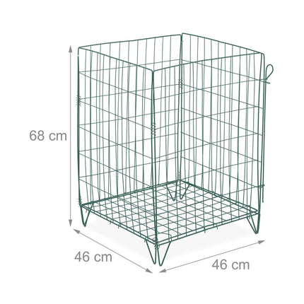 Metal compost with floor grate
