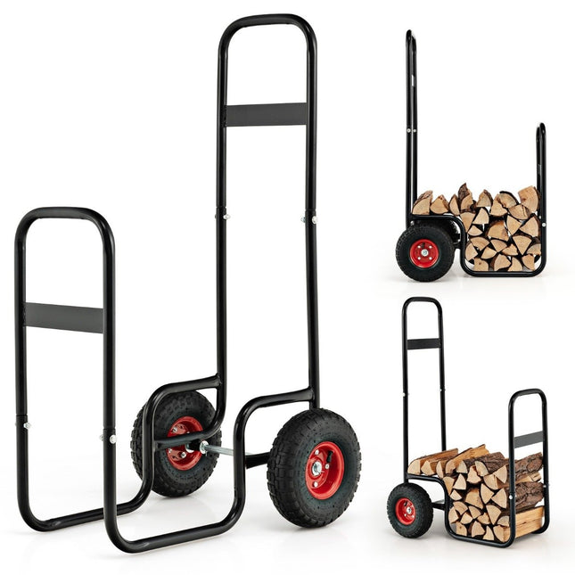 Metal firewood cart with wheels up to 100 kg firewood cart wood cart firewood cart