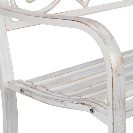 Metal garden bench