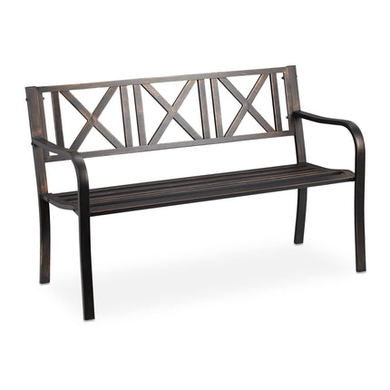 Metal garden bench
