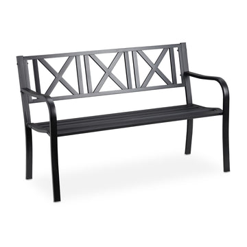 Metal garden bench