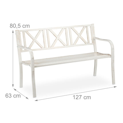 Metal garden bench