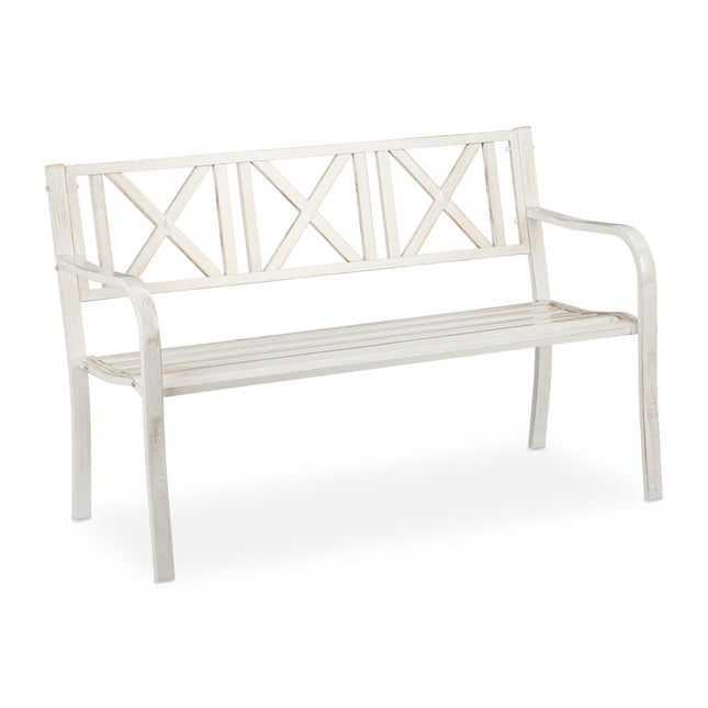 Metal garden bench
