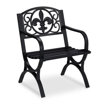 Metal garden chair in antique style