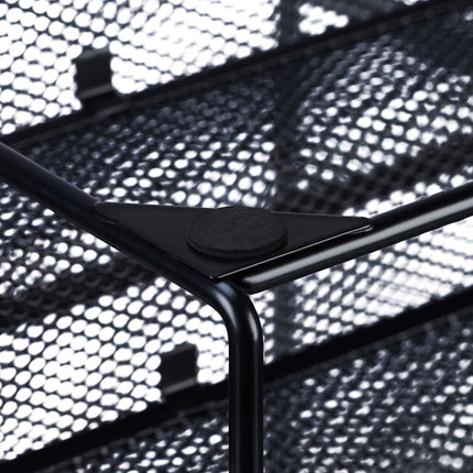 Metal magazine rack with 4 compartments
