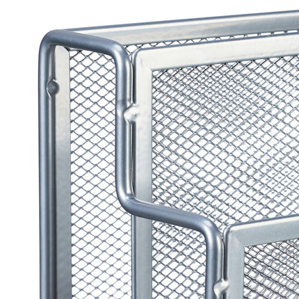Metal magazine rack with 4 compartments