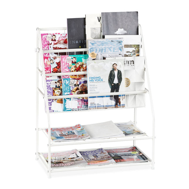 Metal magazine stand