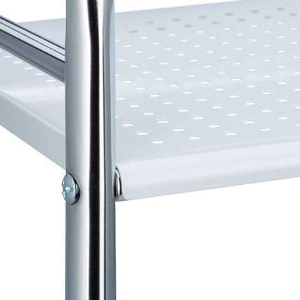 Metal serving trolley with 3 shelves