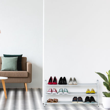 Metal shoe rack for 12 pairs of shoes