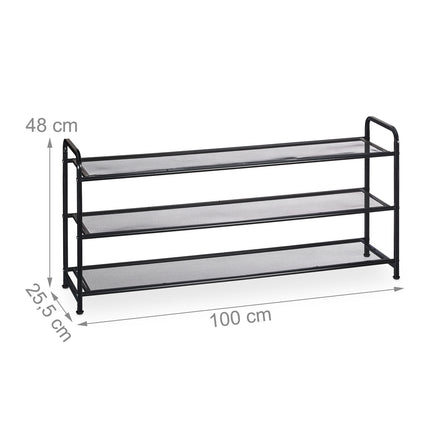 Metal shoe rack for 12 pairs of shoes