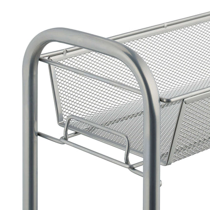 Metal spice rack with 2 shelves