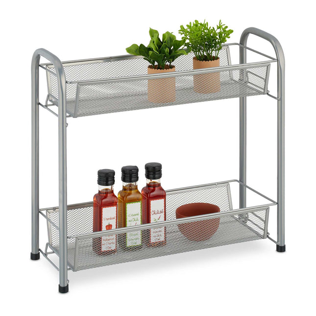 Metalen kruidenrek met 2 planken