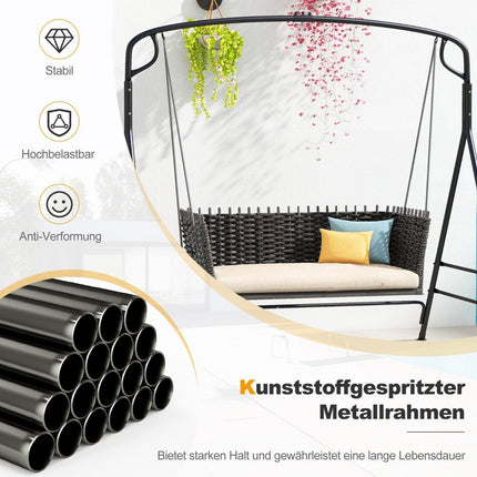 Metal swing frame with additional side bars & 2-ring design 170 x 118 x 165 cm