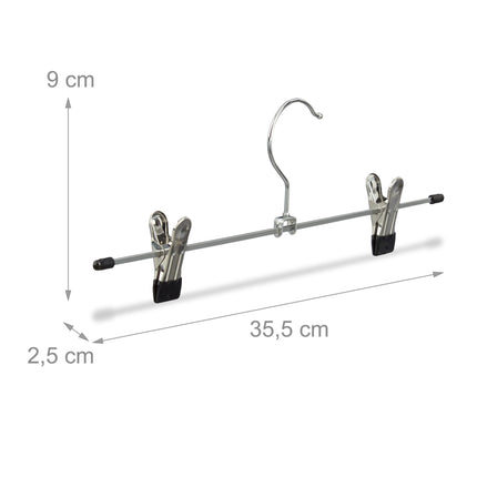 Metal trouser hangers Packs of 20