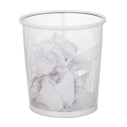Metal wastebasket
