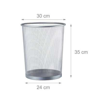 Metal wastebasket