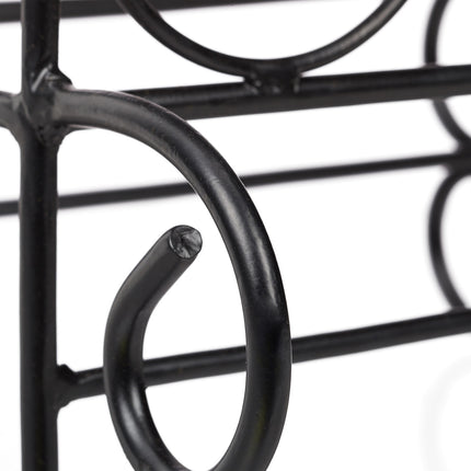 Metal wine rack for 12 bottles