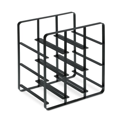Metal wine rack for 9 bottles