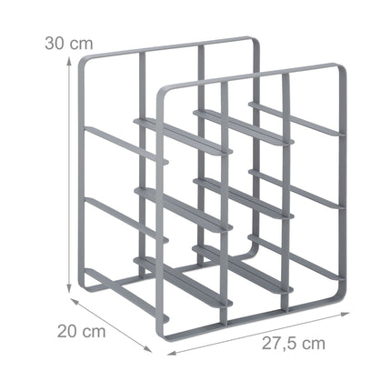 Metal wine rack for 9 bottles