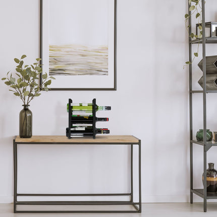 Metal wine rack for 9 bottles