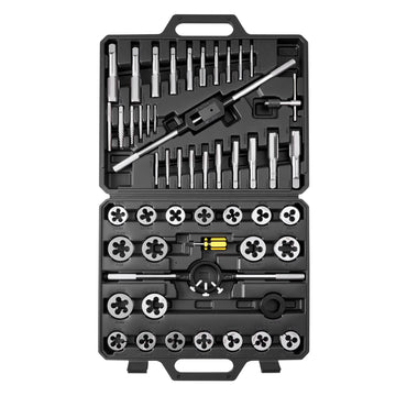 Metric Tap and Die Set, 51-Piece M6–M24, Bearing Steel