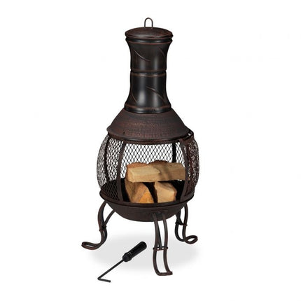 Mexican style outdoor fireplace