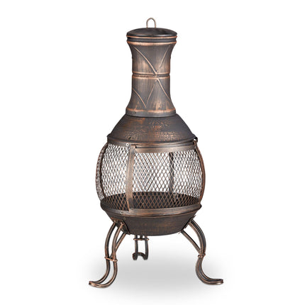 Mexican style outdoor fireplace