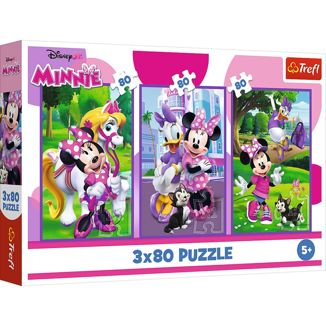 Mickey Mouse Puzzle Set, 3 Packs of 80 Pieces Each