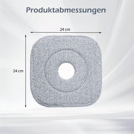 Microfiber Mop Pad Set, 6-Pack, 24.5x24.5 cm, Gray