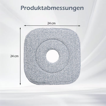 Microfiber Mop Pad Set, 6-Pack, 24.5x24.5 cm, Gray